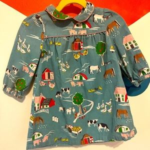 Baby Boden corduroy farmyard dress